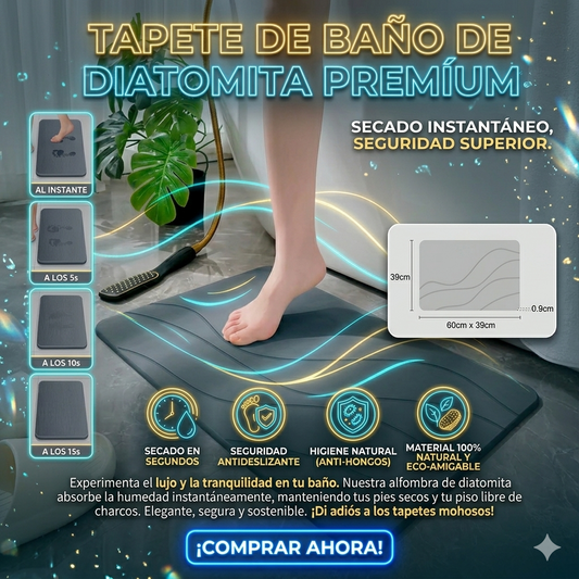 TAPETE DE PIEDRA DIATOMEAS ABSORBENTE